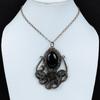 Black Onyx Pendant Copper Wire Wrapped Pendant Octopus Pendant Copper Jewelry Handmade Pendant Wire Wrap Jewelry Gemstone Pendant For Gift