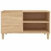 Record Cabinet in Sonoma Oak Finish 33.3 x 15 x 18.9 in (84.5 x 38 x 48 cm) Engineered Wood
