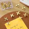 12PCS Creative 3D Plane Thumbtacks Stainless Steel Push Pins Bulletin Board Accessories  For Office Homes Study