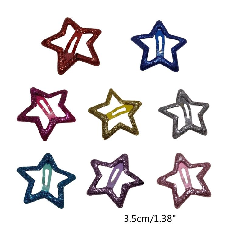 Metal Hairpin Five-pointed Star Hair Clip Girl Barrettes Children Side Clip