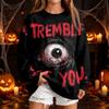 Women's Fashion Casual Halloween Print Round Neck Sweatshirt