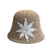 New Japanese-style cute handmade floral fisherman hat for women, sweet and fashionable bucket hat for spring and summer, sun protection and UV