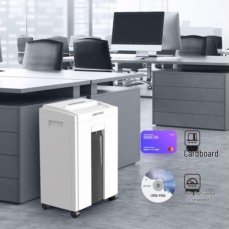 Deli 5-Level Security Commercial Office Shredder 27250 CN Plug (adapter Included)