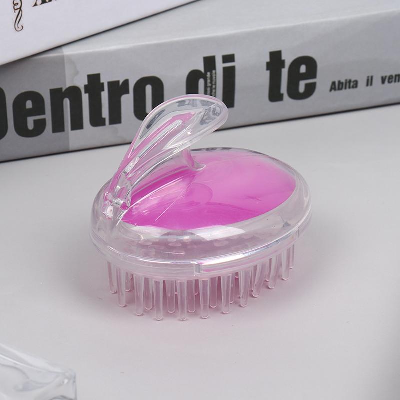 

1 шт. Ручная массажная щетка для шампуня, щетка для мытья волос в ванной и душе, расческа фиолетовый