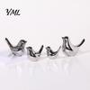 Smooth Electroplated Bird Figurine Modern Ceramic Figurines, Gold & Silver Home Decor, Minimalist Artistic Tabletop Ornament Abstract Animal