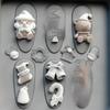 1Pcs Diy Transparent Manicure Decor Templates Christmas Tree Snowman Gingerbread Man 3D Nail Art Silicone Molds