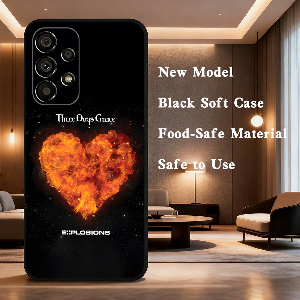 Band T-Three Days G-Grace Phone Case For Samsung Galaxy A73,31,32,72,41,53,52,71,22,5G,Note,J7,8,9 Soft Black Cover
