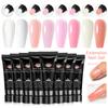 INCONTRARE ATTRAVERSO 14 Pz Set di gel UV poli Kit gel per unghie Crystal Builder Gel colorato trasparente con lampada Gel Smalto per unghie per l'estensione delle unghie