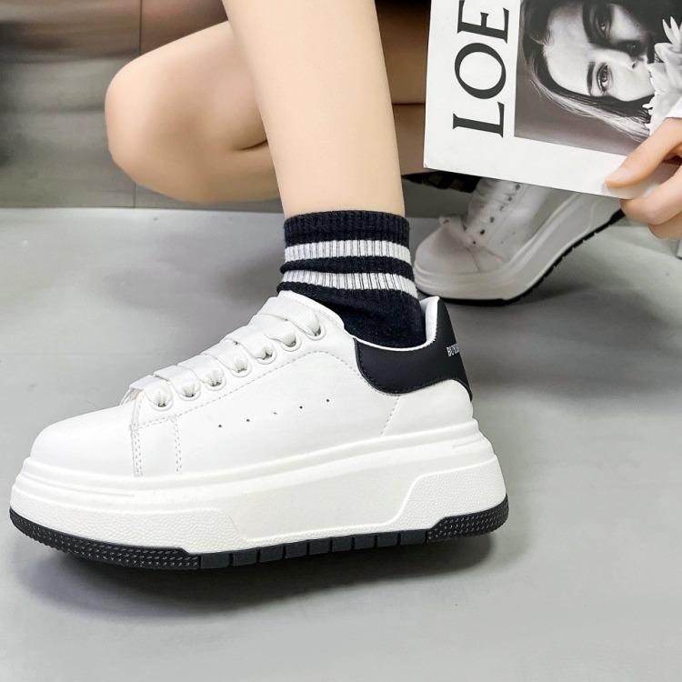 

Canya Thick-Soled White Shoes for Women Spring Women s Shoes Fashionable All-Match Casual Sneakers Flat Sports Women s Shoes