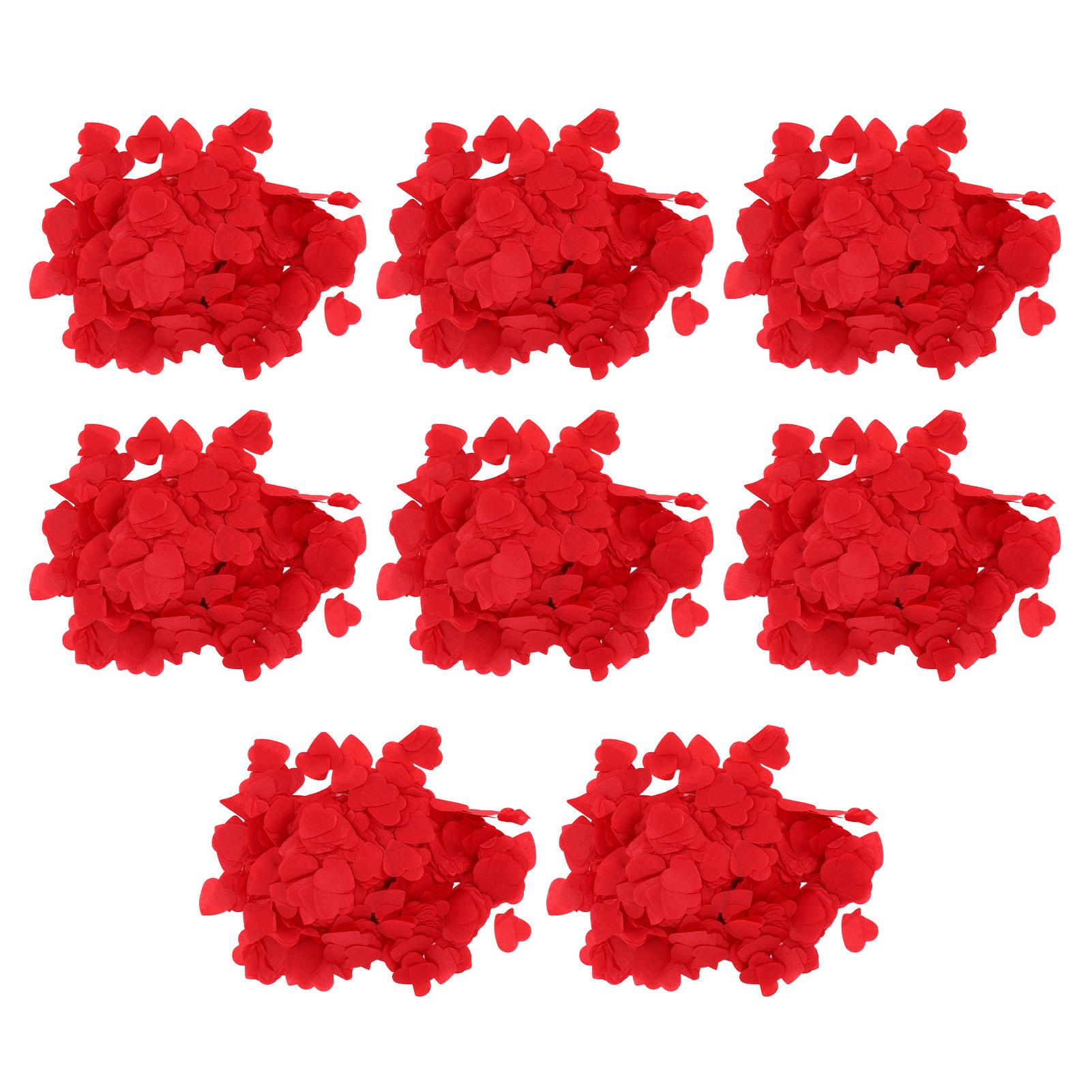

Paper Confetti 8 Packs 16000 Pcs Degradable Red Heart Confetti Wedding Proposal Party Decoration