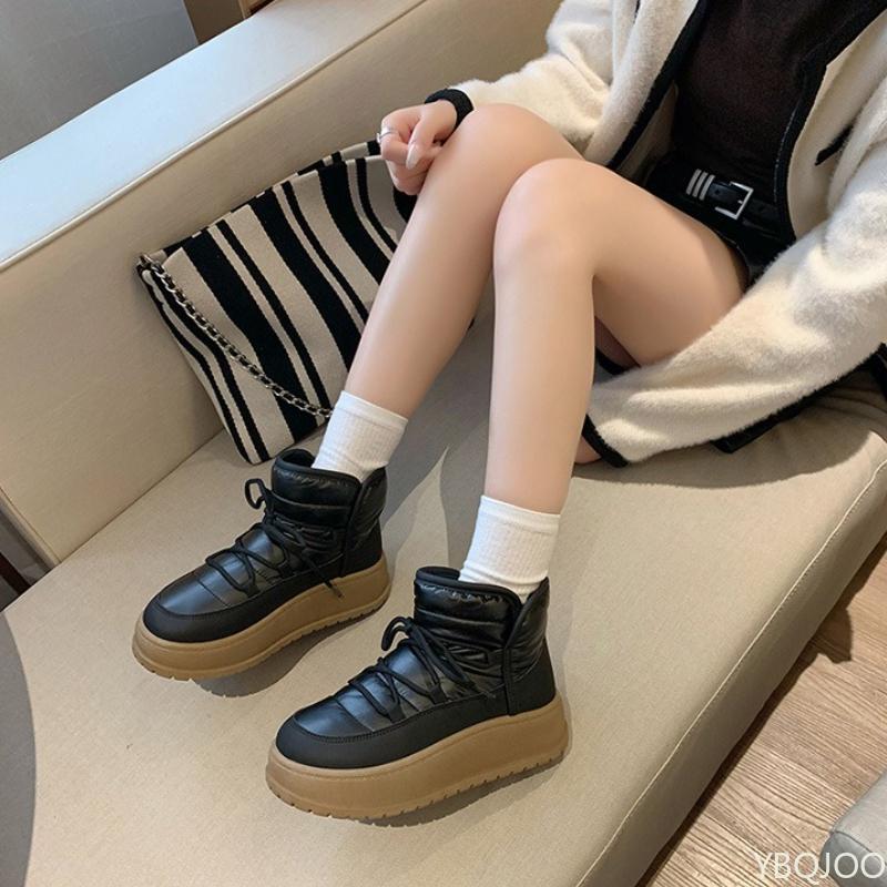 Large Size Winter Fashionable Cotton Padded Thick Short Leg Women's Boots for Outdoor Warmth and Versatile Women's Snow Boots