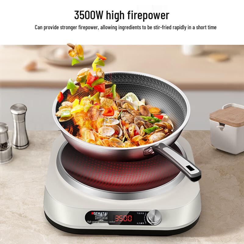 Dema Tai 3500W High-Power Concave Induction Cooker CN plug (adapter included)