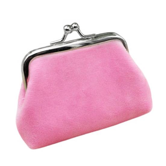 Mini Coin Purse, with Classic Kiss-lock Buckle Design, Portable Velvet Coin Purse, for Coins Earrings Lipstick Samples Daily Use