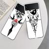 Nordic Norse Phone Case For Samsung Z Flip 7 6 5G Galaxy Z Flip 5 4 3 Black Hard Cell Cover Luxury PC Shell Coque