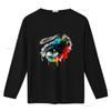 organic cotton t shirt colorseyess colorful eye elegant color vintage Washed homme Stylish Top For Everyday Wear Versatile
