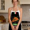 Grembiule da Cucina Pizza, Grembiule da Cucina con Stampa Bandiera Italiana Pizza Gustosa, Regalo Divertente per Cucinare, Grembiule da Chef Unico