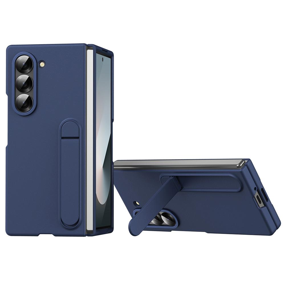 

For Samsung Galaxy Z Fold5 5G Case Kickstand PC Phone Cover with Alloy Lens Ring D