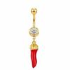 Fruit Cherry Belly Button Rings Trendy Small Cherry Decor Food Grade Stainless Steel Navel Piercing Jewelry for Girls