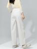Guang Mei Women's Petite Navy Blue Slimming Tencel Cotton Scythe Pants - Spring Nine-point Drape Suit Style