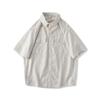 Vintage Stripe Workwear Short Sleeve Pure Cotton Export Seersucker