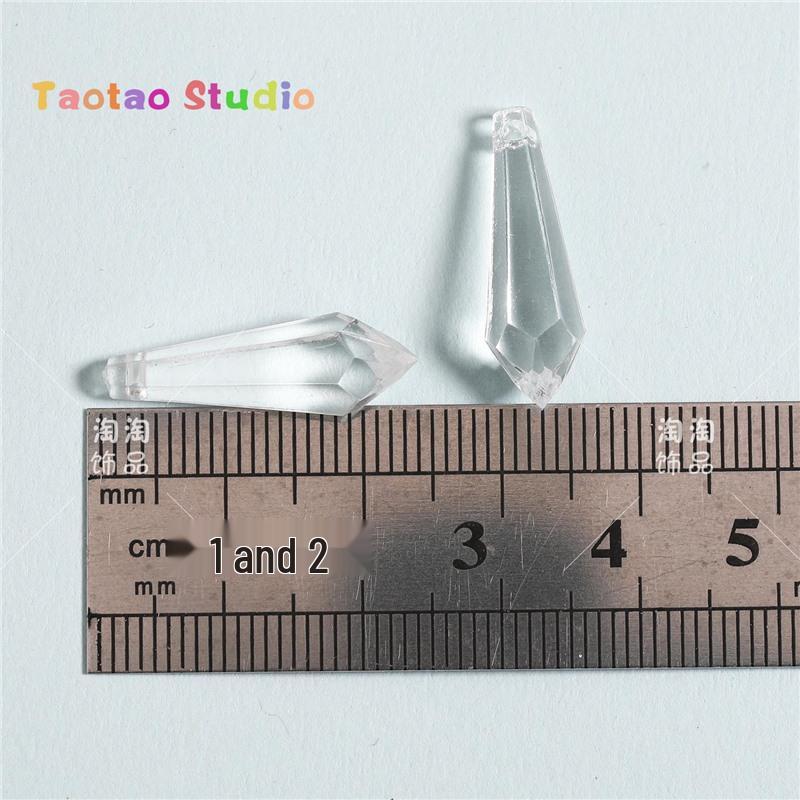 Faceted Acrylic Teardrop Pendant for DIY Jewelry