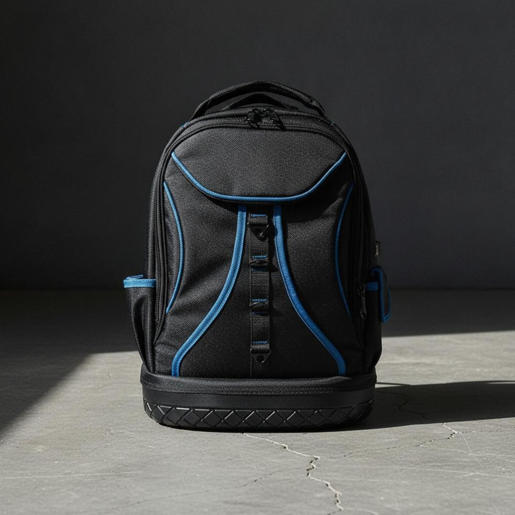 Tool Backpack with Plastic Base Breathable for Work Location, Workshop