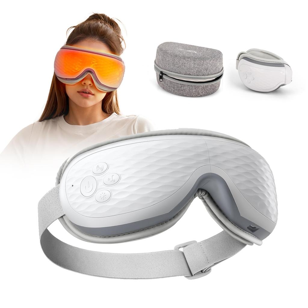 ALLJOY Rechargeable Eye Hot Eye Gift for Relieves Eye Eye 2 Heating Bluetooth Japanese Voice Automatic Off Eye Relaxation Warmer, Mask, Women,