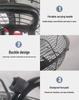 High-Power Multi-Use Fan: Powerful Table, Floor, and Desktop Fan for Home and Industrial Use