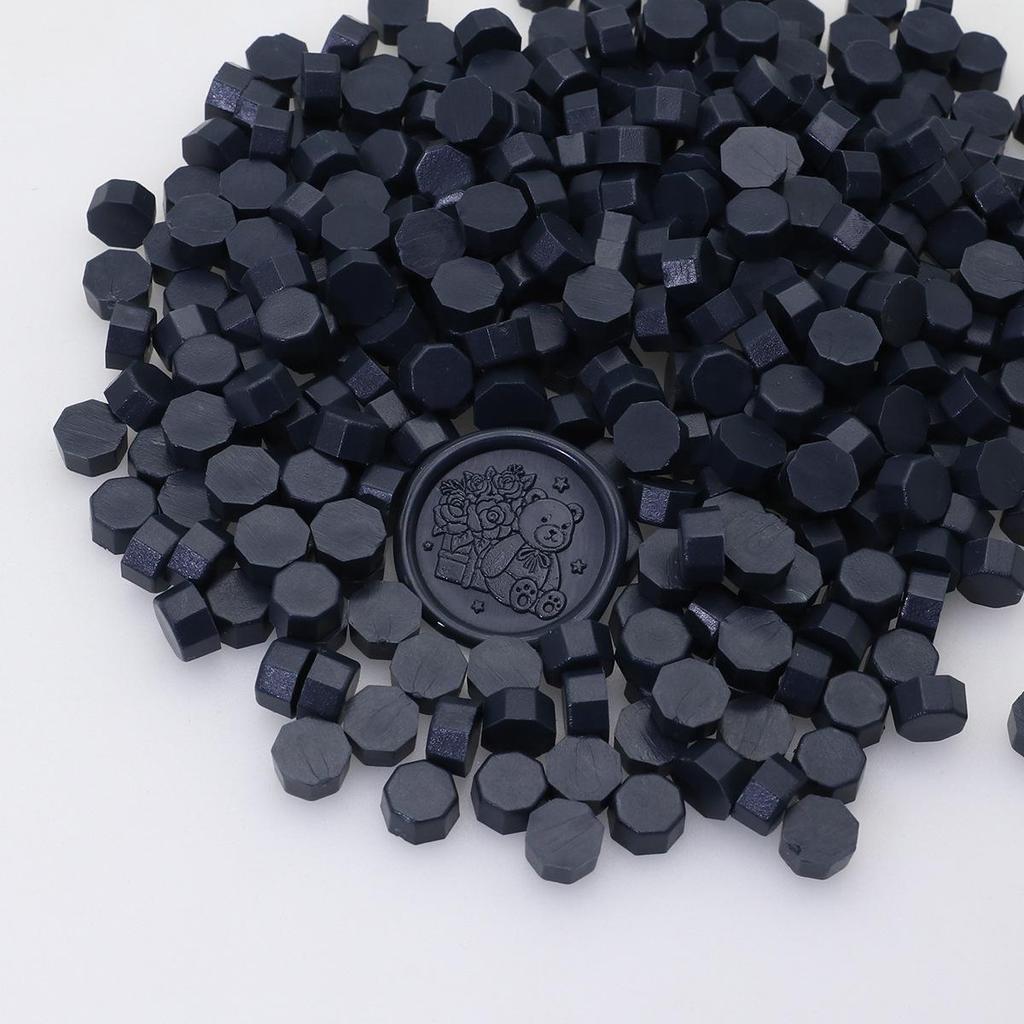 148 Pearlescent Octagonal Sealing Wax Beads - Mixable Colors, 500g Package