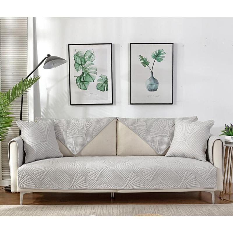 Fashionable And Simple Double-Faced Pure Cotton Sofa Cushion Four All Season universal Anti Slip And Dustproof Sofa Cushion