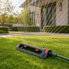 Irrigatore Oscillante con Base Ponderata, Irrigatore con Angolo di Spruzzo Regolabile con 19 Ugelli Anti-Intasamento, Sistema di Irrigazione per Giardino con Copertura di 3600 Metri Quadrati