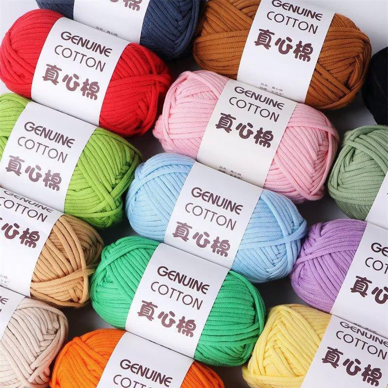 Genuine Cotton Hollow Cotton Wool Ball Hand-Woven Genuine Cotton Core Cotton Thick Wool Ball Crochet Diy Cloth Line