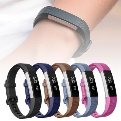 Náhradní jednobarevný řemínek na hodinky náramek měkký silikon pro Fitbit Alta HR
