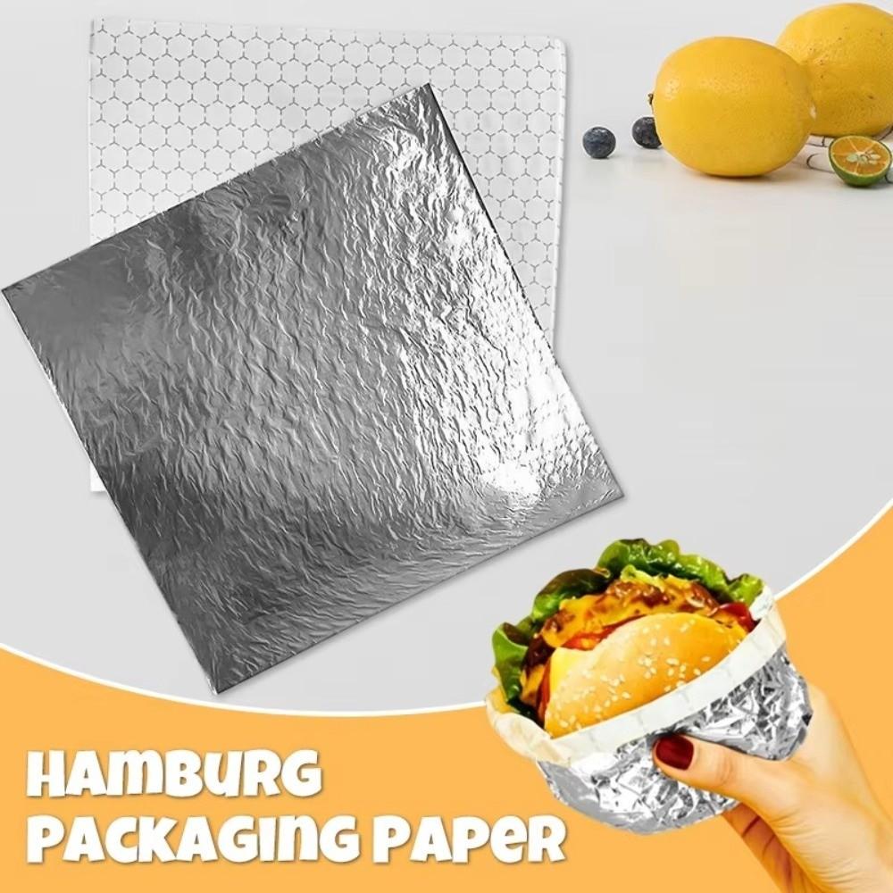 50 Pezzi Carta Avvolgente Resistente al Grasso Compatibile con Cibo Caldo Carta Avvolgente per Sandwich Per Sandwich