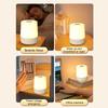 3 Farben Touch Nachtlampe USB Aufladung Nachtlicht Nacht Umgebungslicht Schlafzimmer Nachttischlampe Heimdekoration Kinder Nachtlampe