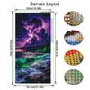 Diy Diamond Embroidery Dark Clouds Lightning Waves Scenery Large Size Diamond Painting Full Drill Landscape Mosaic Picture Jewelry Cross Stitch Kits