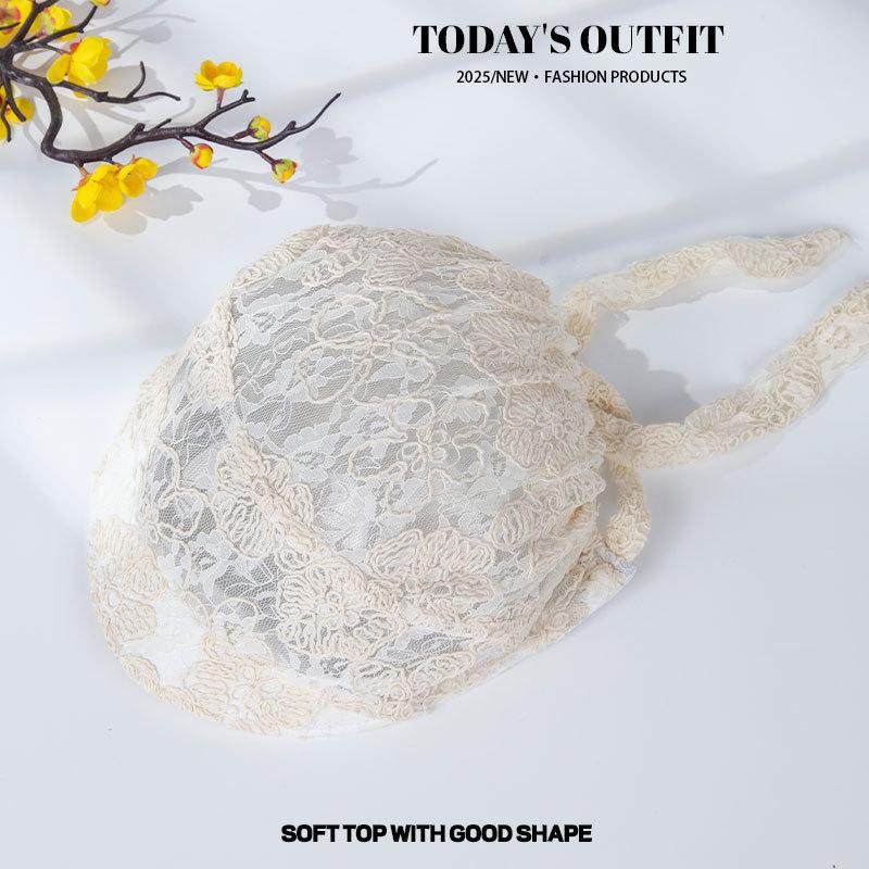 

Французский платок шляпа ретро цветок кружевная шляпа модная полая модная головная шляпа тонкая холодная шляпа