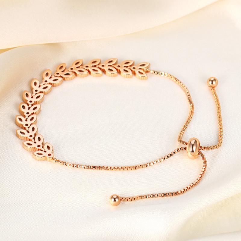 Seiko full diamond wheat ear bracelet niche adjustable jewelry