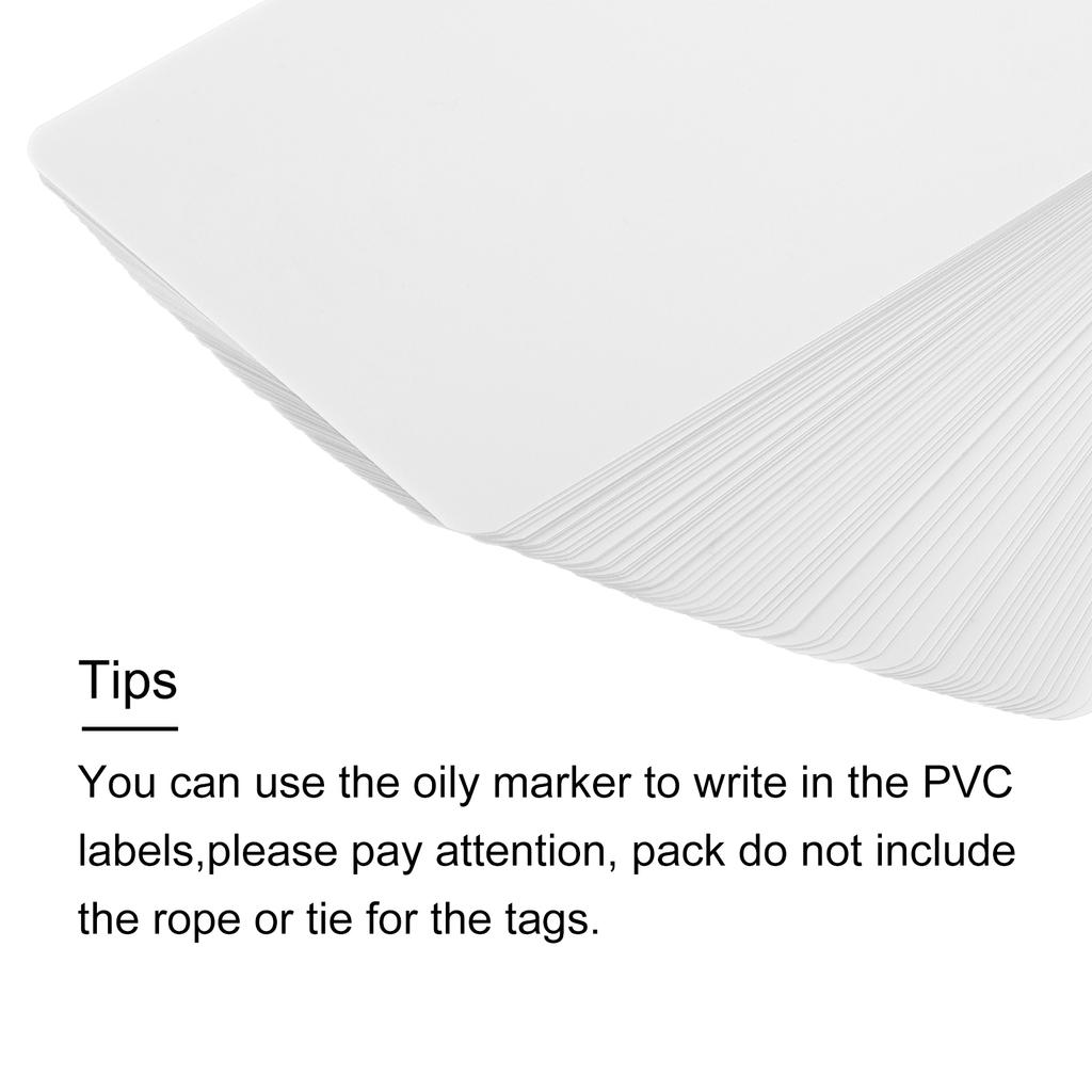 50pcs 3.2x5 Inch Waterproof Wires Plastic Shipping Tags for Product Identification Tags Valve Marking Outdoor Tagging