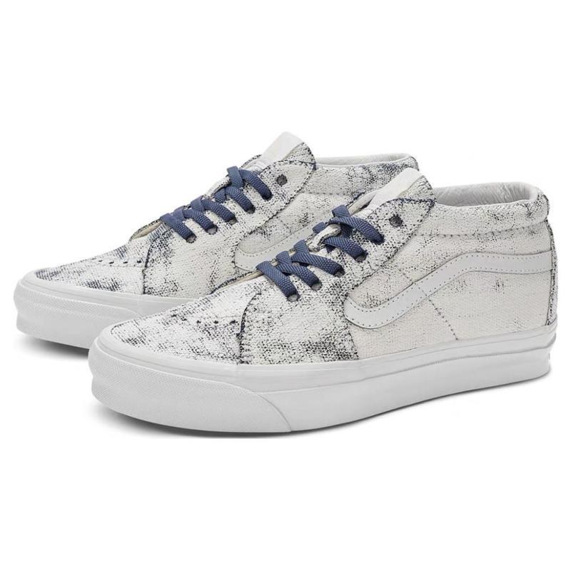 Vans Og Sk8 Mid Lx 'Distress White Navy' Sneakers VN0A4BVCWTM