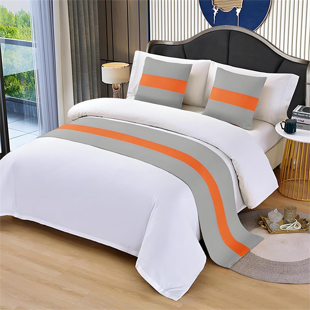 Chinese Style Hotel Bed End Towel Hotel High-end Minimalist Bed Flag Solid Color Bedside Towel Home Decor Beds Table Runner