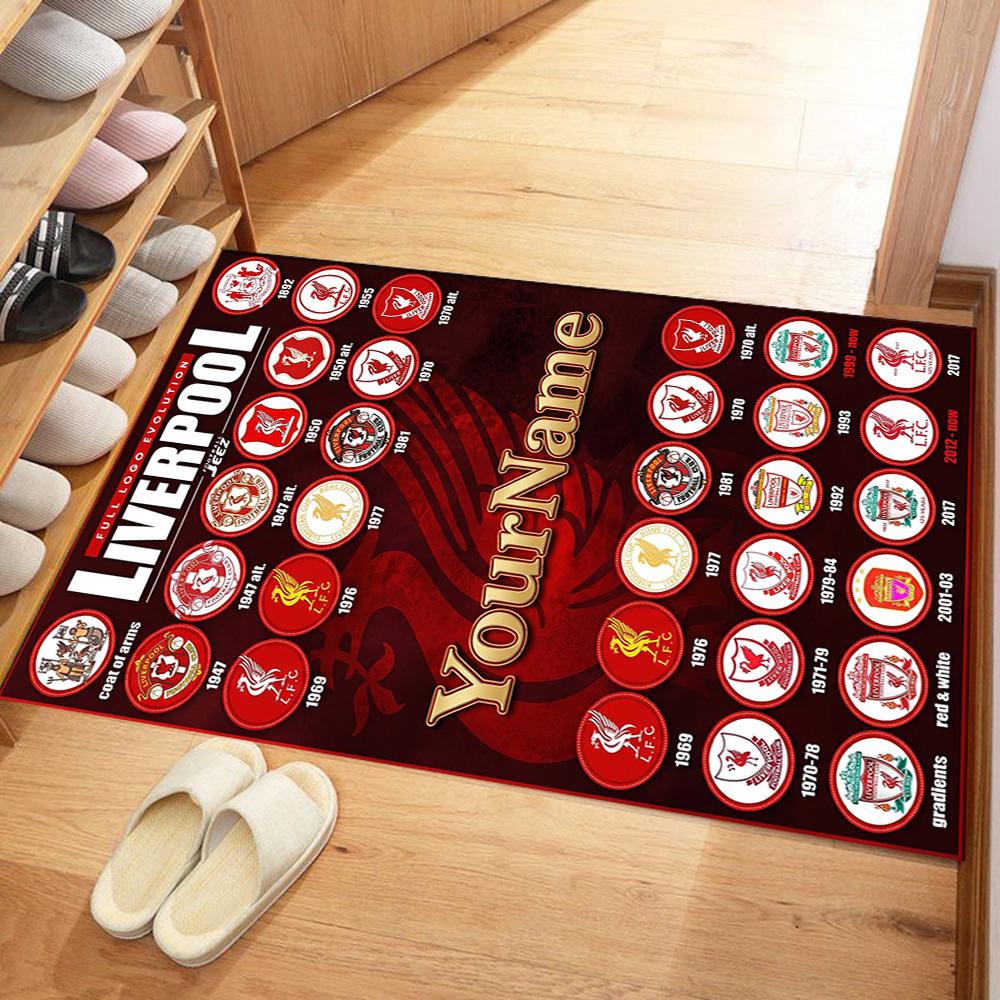 Liverpool Customize Your Name Carpet Suitable for Entryway Outdoor Decorate room Dormitory Antislip Carpet Anime Office Decor
