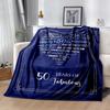 1pc 50th Birthday Celebration Blanket Soft and Warm for Sofa Office Camping Travel Livingroom Great Gift for Friends and Family Comfortable