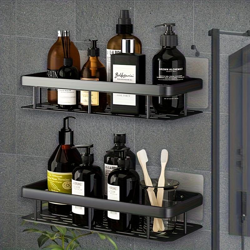 Wall-Mounted Shower Caddy, No-Drill Installation, Floating Storage Rack for Bathroom and Kitchen, Space-Saving, Shower Caddy for Bathroom, Shelves