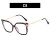  New Retro TR90 Square Women Glasses Frame Double Colors Fashion Leopard Clear Anti-blue Light Optical Eyeglasses