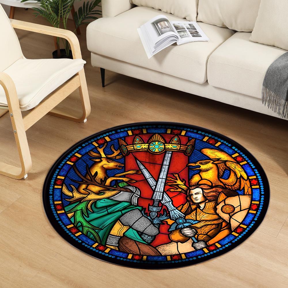 Bedroom Kids Play Floor Carpet Door Mat Modern Living Room Carpet Notre Dame Church Painted Round Room Carpet Chair Mat