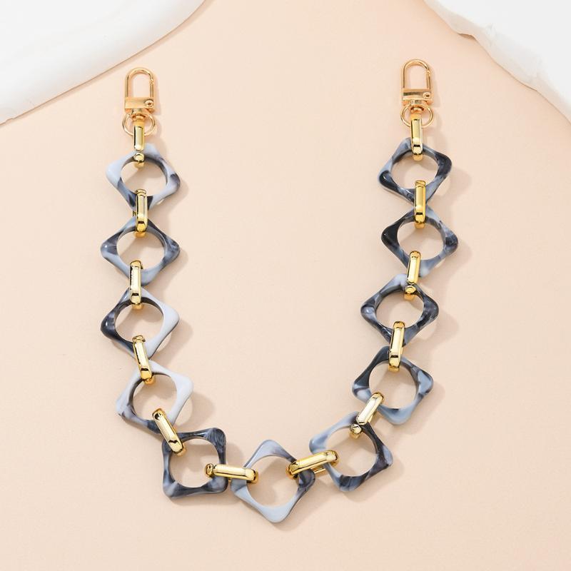 Acrylic Fashion Replaceable Bag Chain Strap Detachable Resin Purse Strap for Crossbody Shoulder Bag Daily Commute