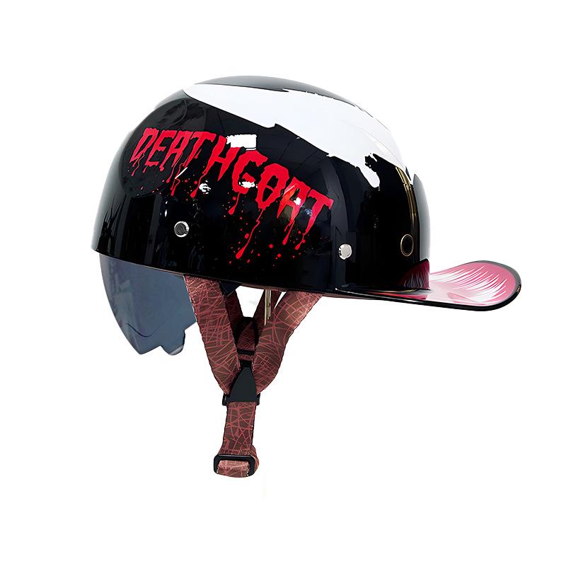 Fashionable Unisex Four-Season Motorcycle Helmet with Sun Protection, Half-Covered Design, Summer-Ready