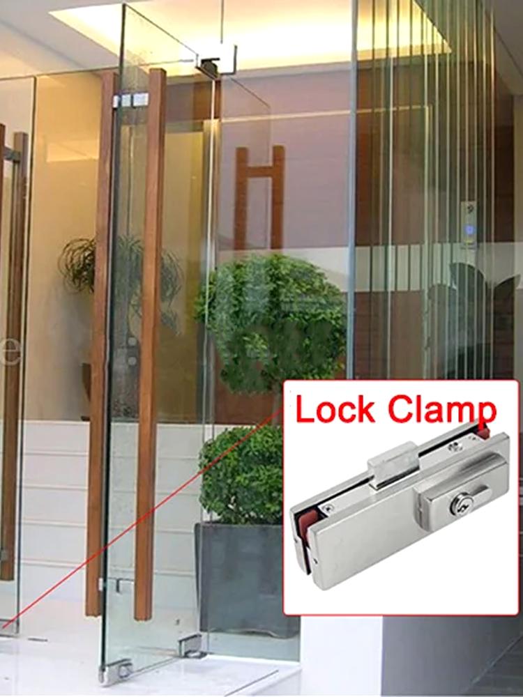 Glass Door Floor Lock Frameless Glass Door Locking Clip Spring Door Bottom Clip Frameless Glass Door