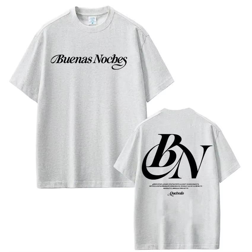Quevedo Buenas Noches 2026 Logo Merch T Shirt Unisex Unisex Summer High Quality Fashion TShirts Tops Oversized Tees Unisex M